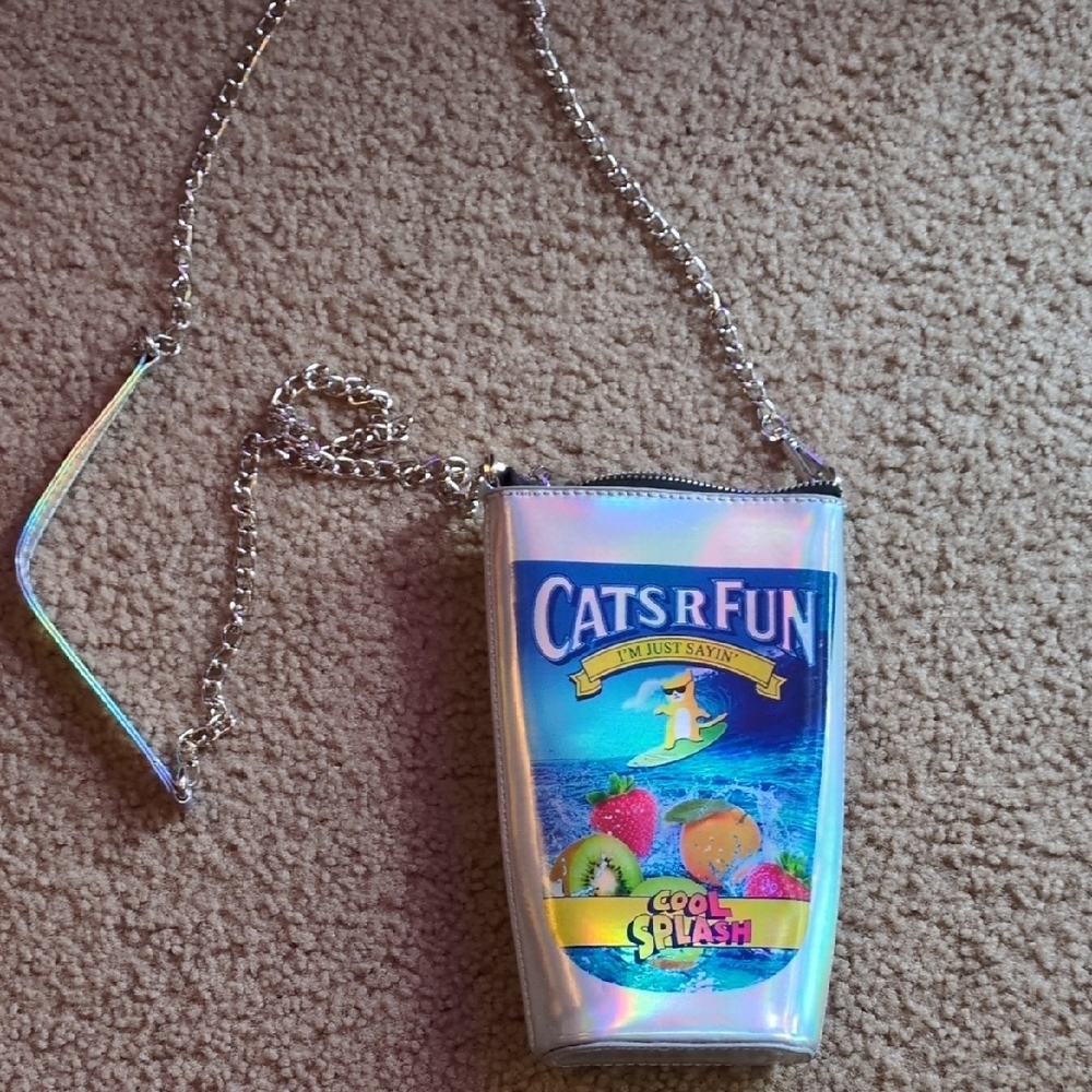 Cats R Fun Holographic Chain Bag
